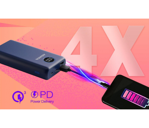 ADATA Power Bank P20000QCD 20000mAh granatowy - 645544 - zdjęcie 9